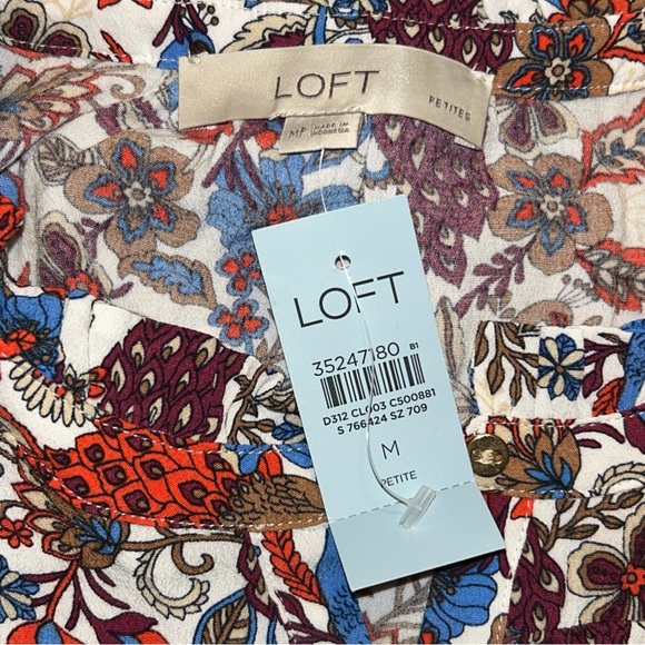 LOFT Multicolor Floral Blouse - Picture 5 of 5